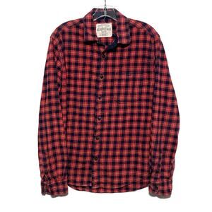 Aeropostale Buffalo Check Plaid Button Flannel Shirt Mens M Country Western Barn